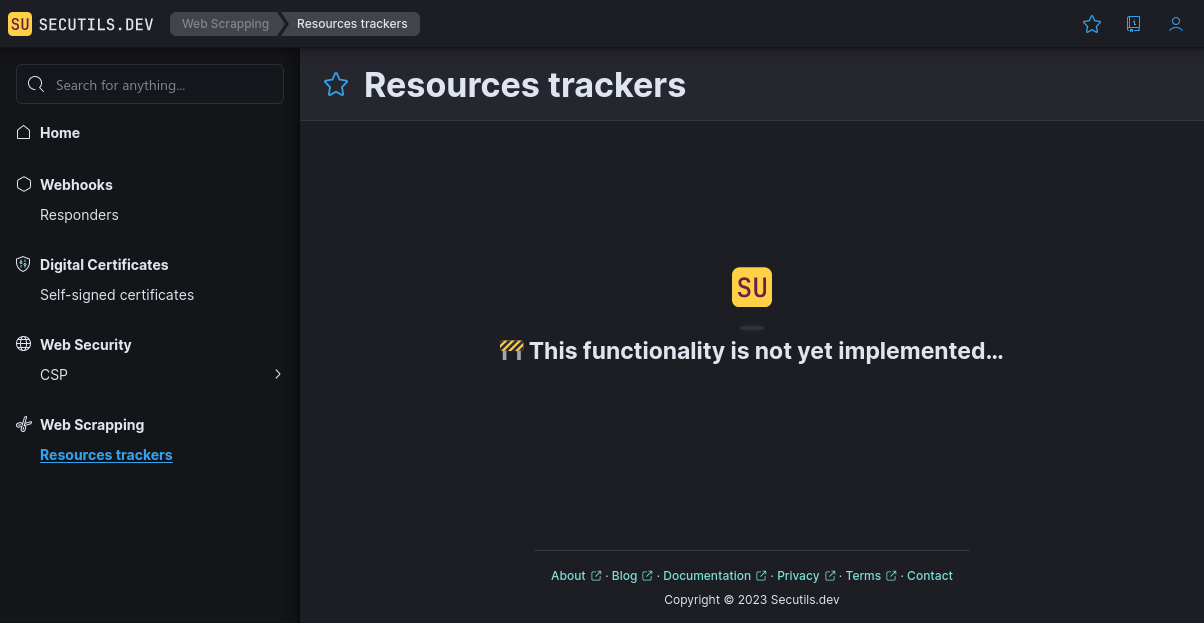 Resources trackers