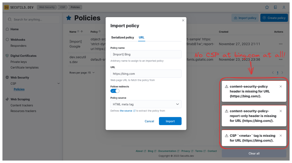 bing.com content security policy